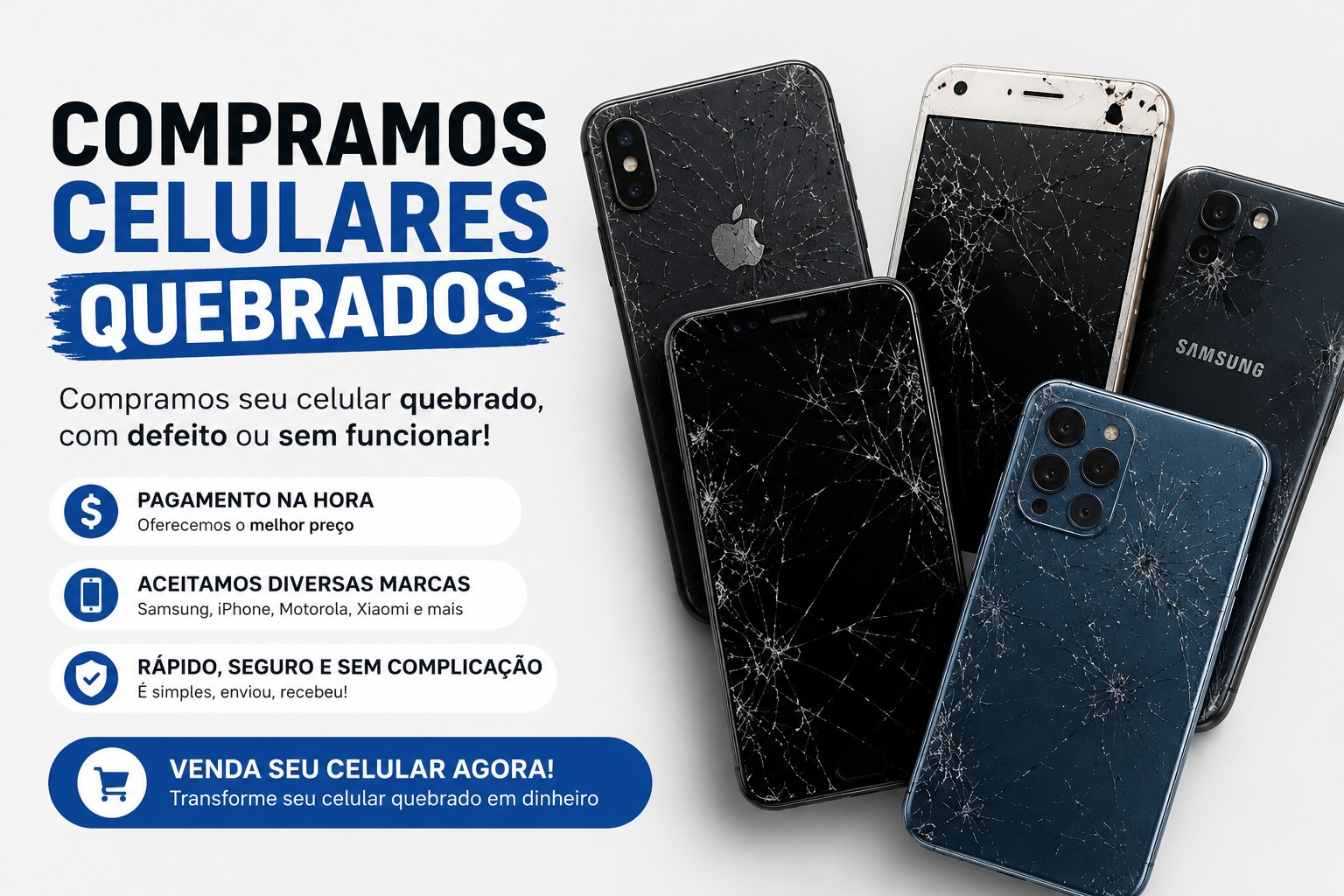 CELL TECH e rede associada avaliam celulares quebrados, com defeito ou sem funcionar